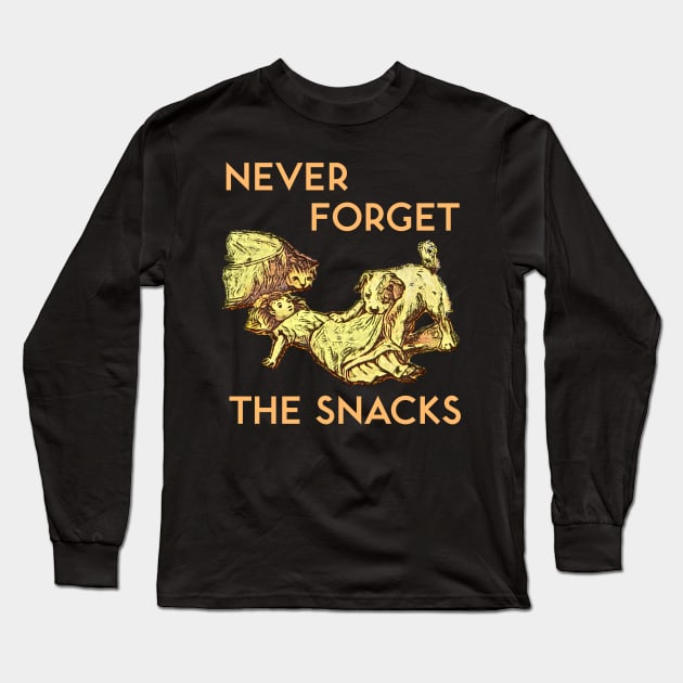 Never Forget the Snacks Long Sleeve T-Shirt by kenrobin